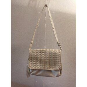 Ganson‎ San Francisco Vintage White Genuine Leather Bag  Pre-Owned